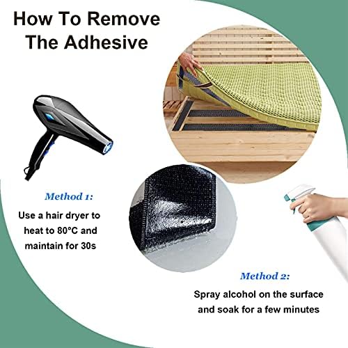TEUVO Non Slip Mattress Pad with Hook Loop Tape
