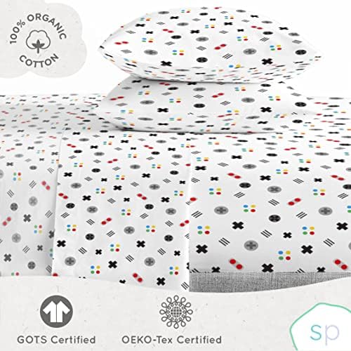 Saturday Park Gamer Queen Bed Set - 7 Piece Organic Cotton