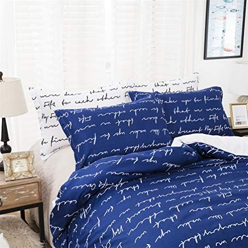 Homebed Full Queen Duvet Cover Set 3-Piece Reversible Love Letters