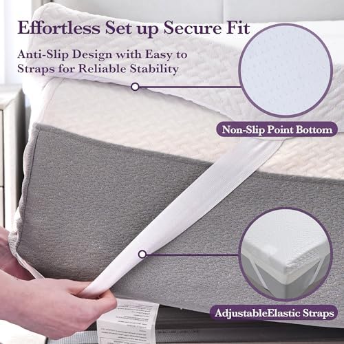 SINWEEK 3 Inch Gel Memory Foam Mattress Topper Twin Size