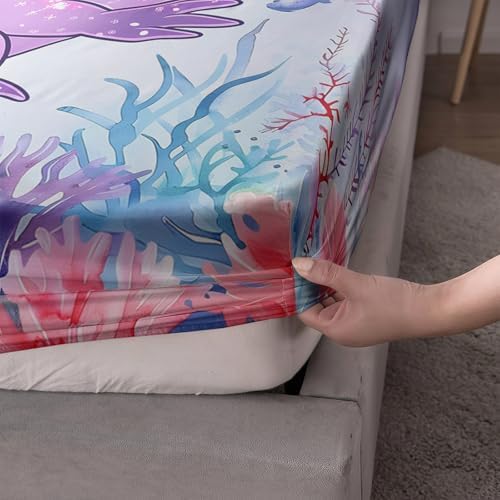 Cute Axolotl Bed Set Twin Fitted Sheet