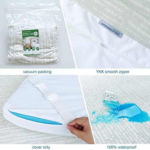 SPRINGSPIRIT 3 Inch Queen Mattress Topper Cover Protector