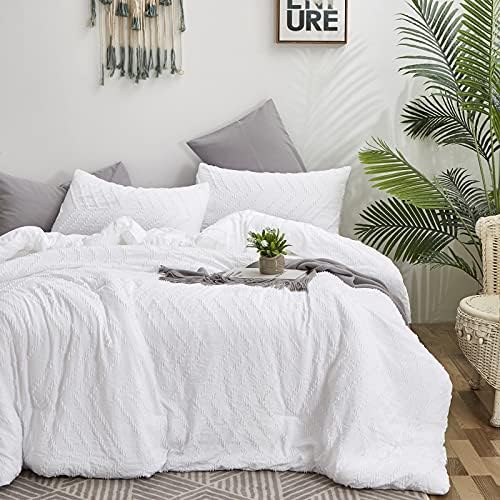 Houseri Boho White Comforter Set Twin 1