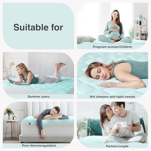 Novilla Cooling Mattress Topper Queen Size for Hot Sleepers