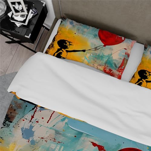 HOBBOY Farmhouse Duvet Cover Set with Zipper and Pillowcases