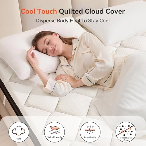 ELEMUSE 3 Inch Twin XL Mattress Topper with Cooling Pillowtop
