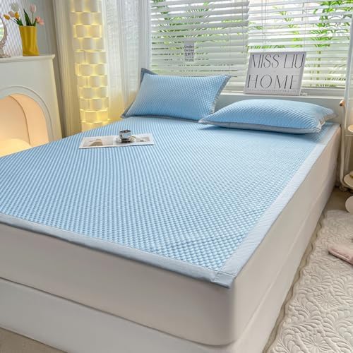 Cooling Mattress Topper Set with Pillowcase for Summer Comfort