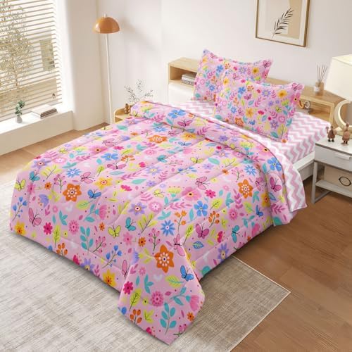 Kids Comforter Set with Fluffy Reversible Patterns