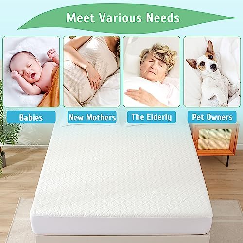 Lunsing 2 Pack Waterproof Twin Mattress Protector