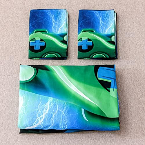 Meeting Story Gamer Gaming Fitted Sheet Set - 3pcs Blue-Green Twin