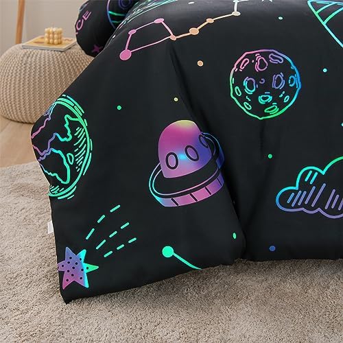 Aimuan Rocket Print Comforter Set for Kids