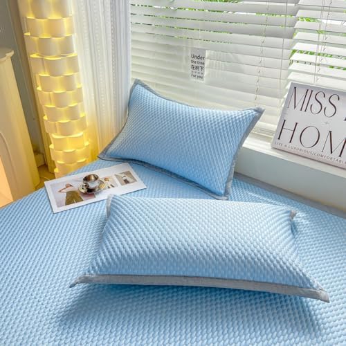 Cooling Mattress Topper Set with Pillowcase for Summer Comfort