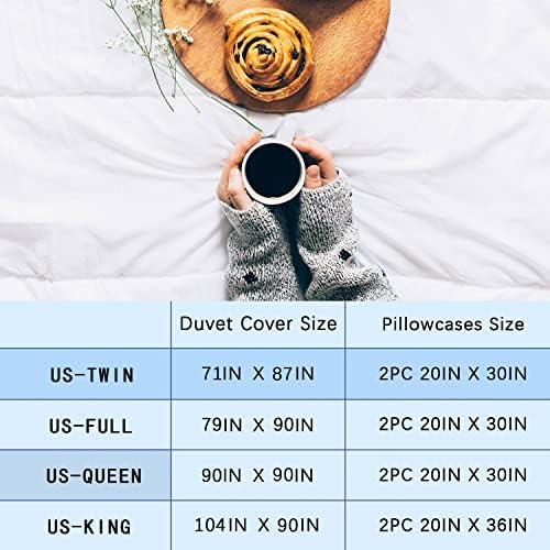 AILONEN Goth Skull Duvet Cover Set Queen Size 3-Piece