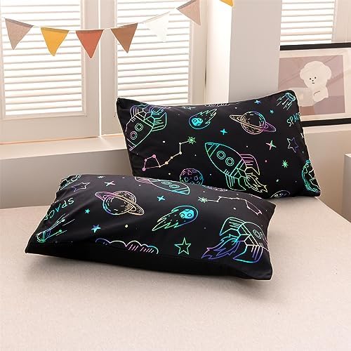 Aimuan Rocket Print Comforter Set for Kids