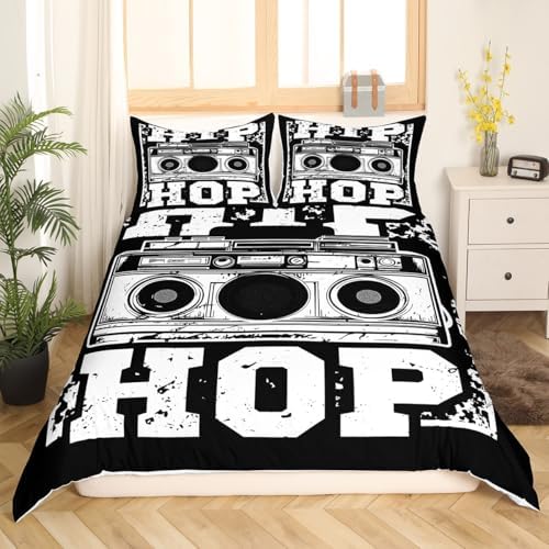 Feelyou Hip Hop Graffiti Duvet Cover Set 3Pcs King Size