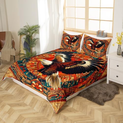 Manfei Watercolor Eagle Kids Duvet Cover Set 1