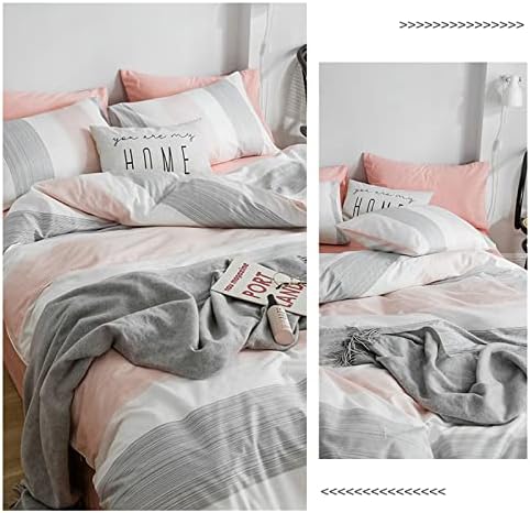 HighBuy Reversible Striped Duvet Cover Set Twin XL