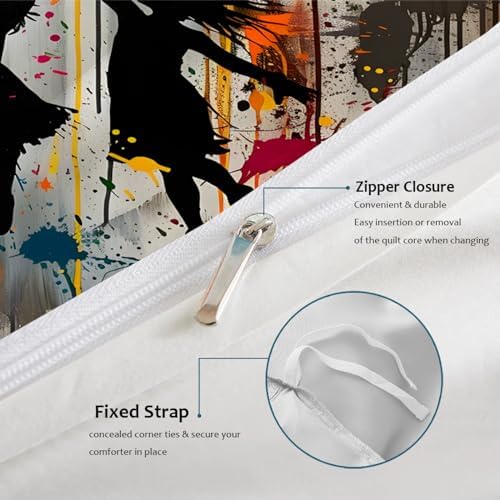HOBBOY Kids Duvet Cover Set with Zipper and Pillowcases