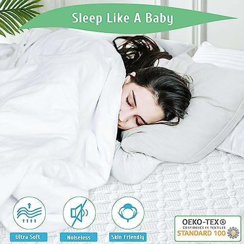 Lunsing 2 Pack Waterproof Twin Mattress Protector