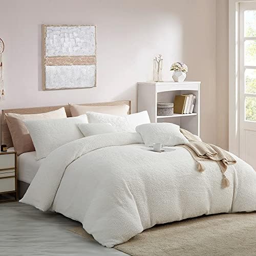 CinYana Sherpa Fleece Duvet Cover Set 5 Piece Reversible