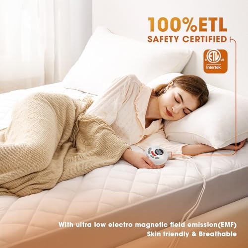 Valthie Heated Mattress Pad Twin XL 39x80 White