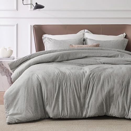 Bedsure Dark Grey Duvet Cover Set 3 Pieces