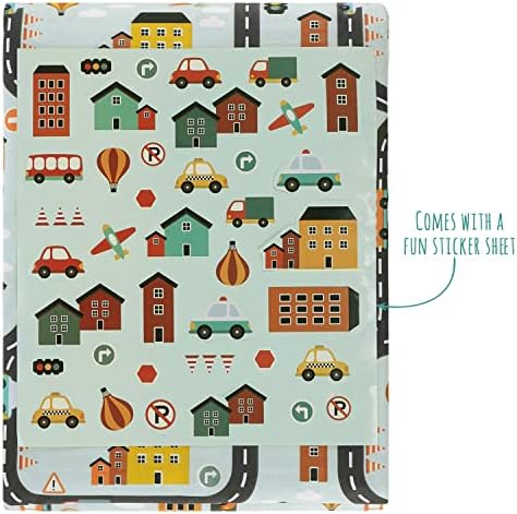 Nikki Peter 100 Cotton Kids Sheet Set with City Print