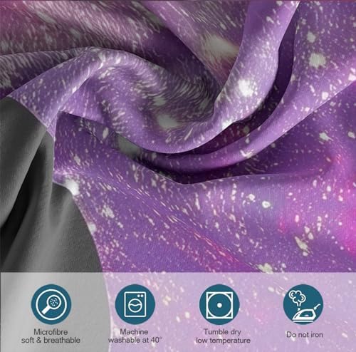 HOBBOY Purple Space Themed Duvet Cover Set