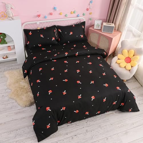 Erosebridal Cute Mushroom Duvet Cover Set Queen Size