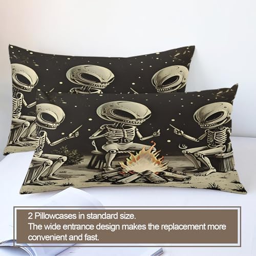 LTAETHC Queen Duvet Cover with Alien 3D Print