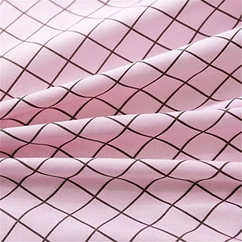 Pink Plaid Duvet Cover Set TwinXL for Girls