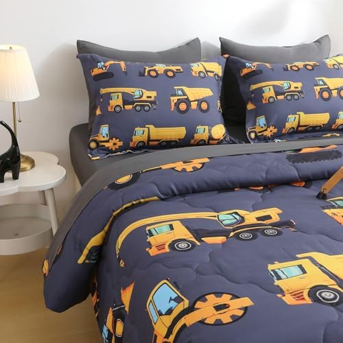 Wajade Kids Construction Truck 7-Piece Comforter Set