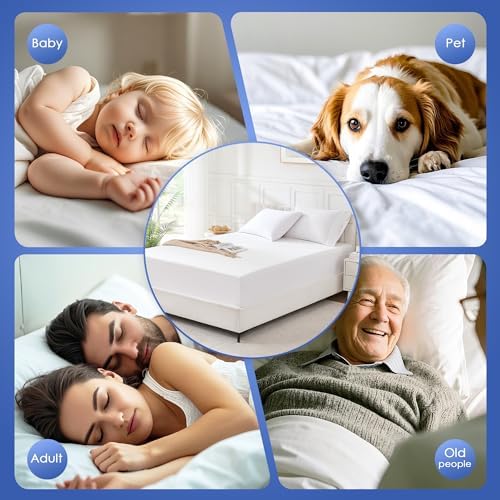 HALANS King Waterproof Mattress Protector Breathable Fitted Sheet
