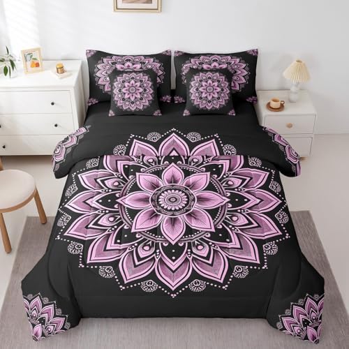 Erosebridal Bohemian Mandala Comforter Set 7pcs Queen Size