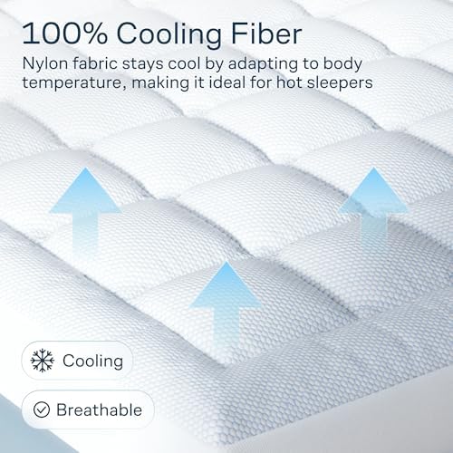 Niagara Cooling Mattress Topper - Ultra Soft Deep Pocket 54x75 Inches