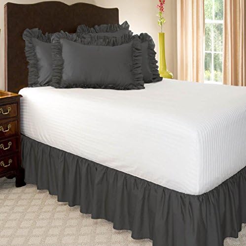 3 Sided Split Corner Dust Ruffled Bedskirt - 10 Inch Drop