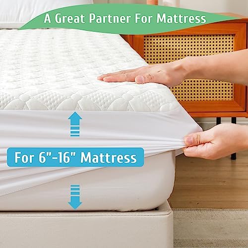 Lunsing 2 Pack Waterproof Twin Mattress Protector