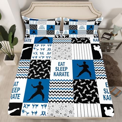 Castle Fairy Karate Fitted Sheet Twin Size