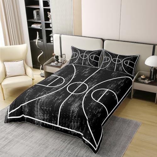 Feelyou Basketball Duvet Cover Set 2Pcs Cotton Kids Bedding