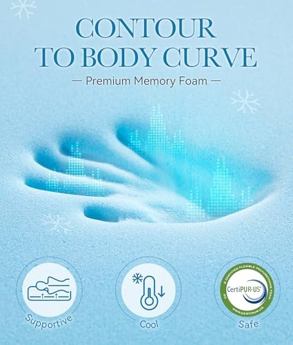 BDEUS 3 Inch Dual Layer Mattress Topper Twin Size