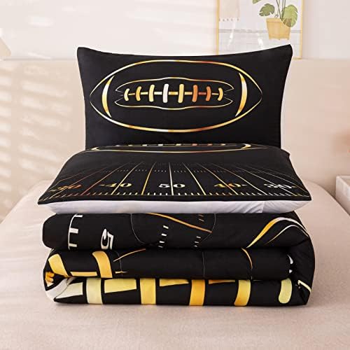 MWMWMW Football Comforter Set for Boys