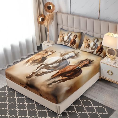 Western Desert Horse Bedding Set Twin Size