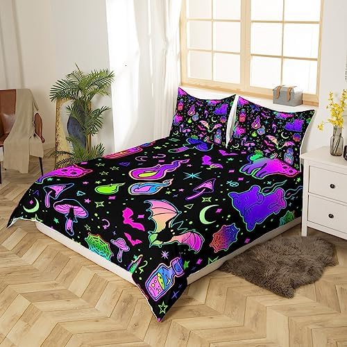 Feelyou Halloween Duvet Cover Set with Pillow Cases