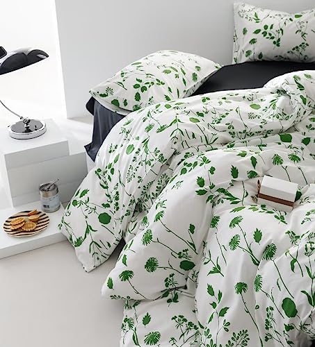 KAREVER Twin Comforter Set with Floral Design