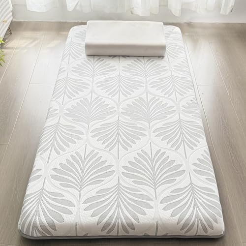 8cm Thick Foldable Floor Futon Mattress Topper for Travel and Camping
