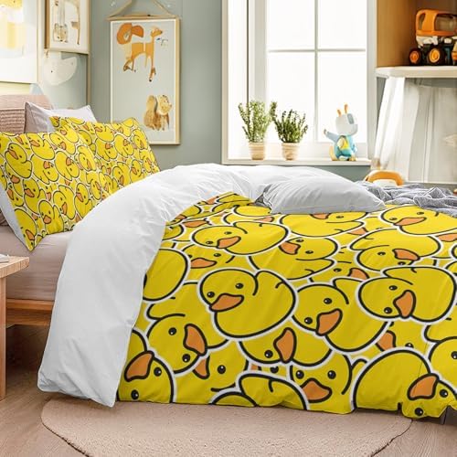 ARIGHTEX Yellow Duvet Cover Set for Kids - Queen Size