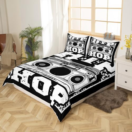 Feelyou Hip Hop Graffiti Duvet Cover Set 3Pcs King Size