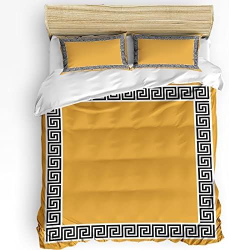 3 Piece Queen Bedding Set with Zipper Closure