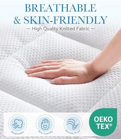 BDEUS 3 Inch Dual Layer Mattress Topper Twin Size