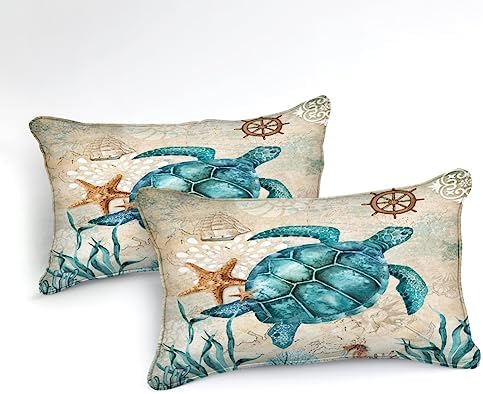 Merryword Turtle Comforter Set California King 4PCS 1